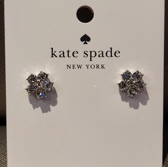 Kate Spade Clear Flower Studs - Picture 2 of 6